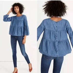 Madewell Denim Babydoll Top